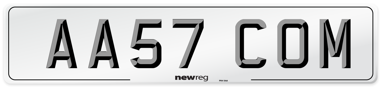 AA57 COM Number Plate from New Reg